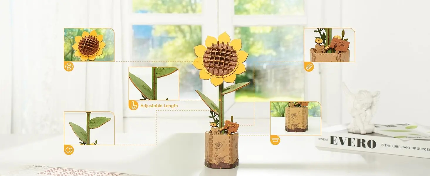 Robotime TW011 Sunflower - JOYTOY WORLD