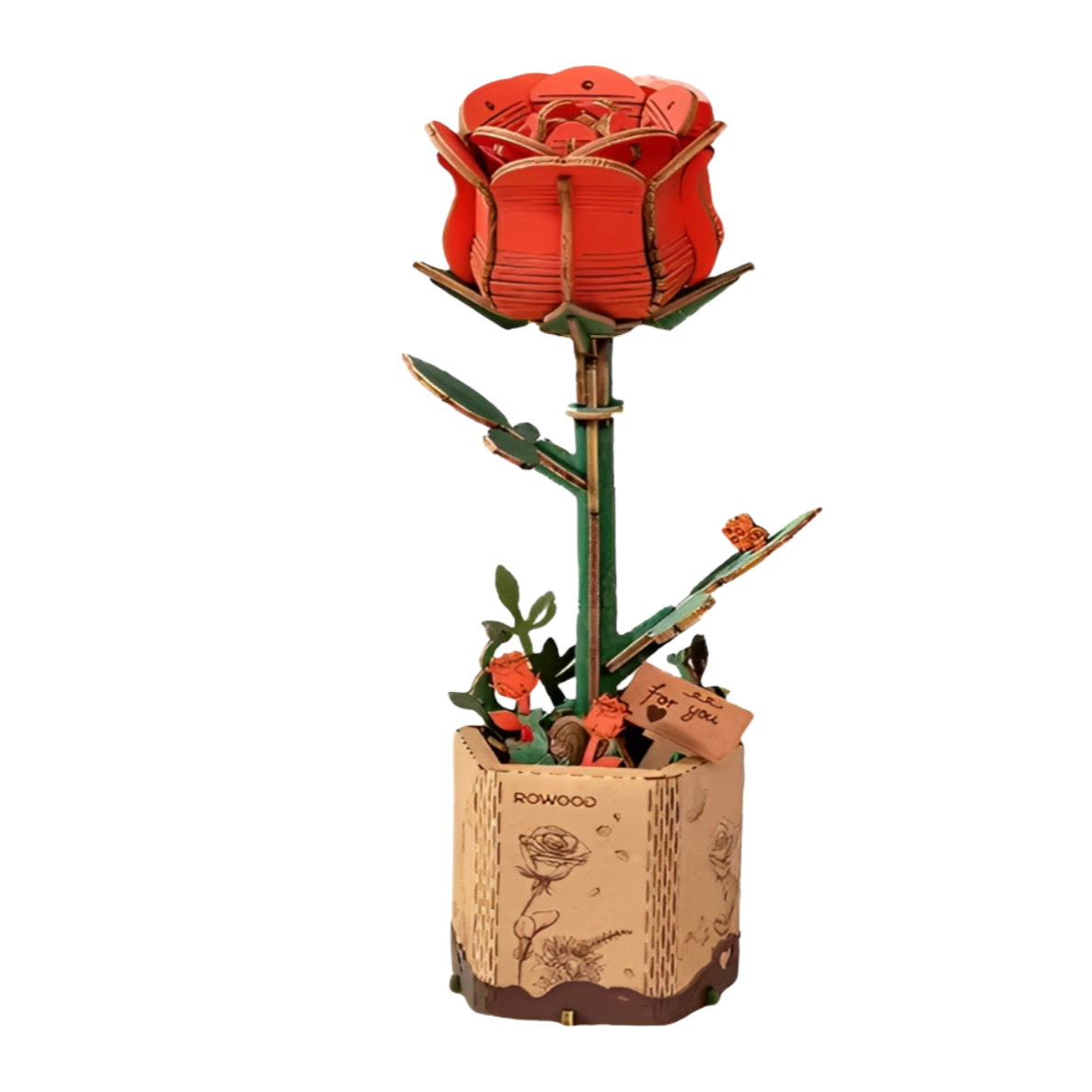 Robotime TW042 Red Rose - JOYTOY WORLD