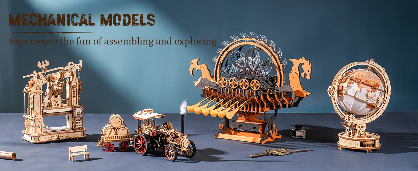Robotime LK802 Viking Dragon Ship - JOYTOY WORLD