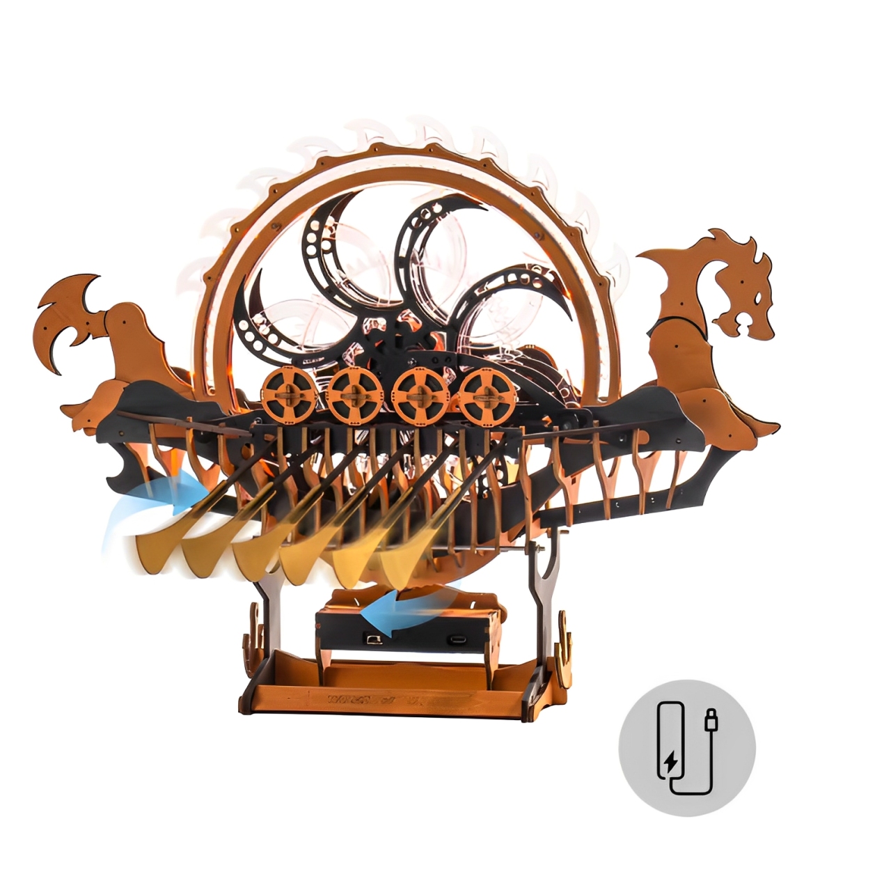Robotime LK802 Viking Dragon Ship - JOYTOY WORLD