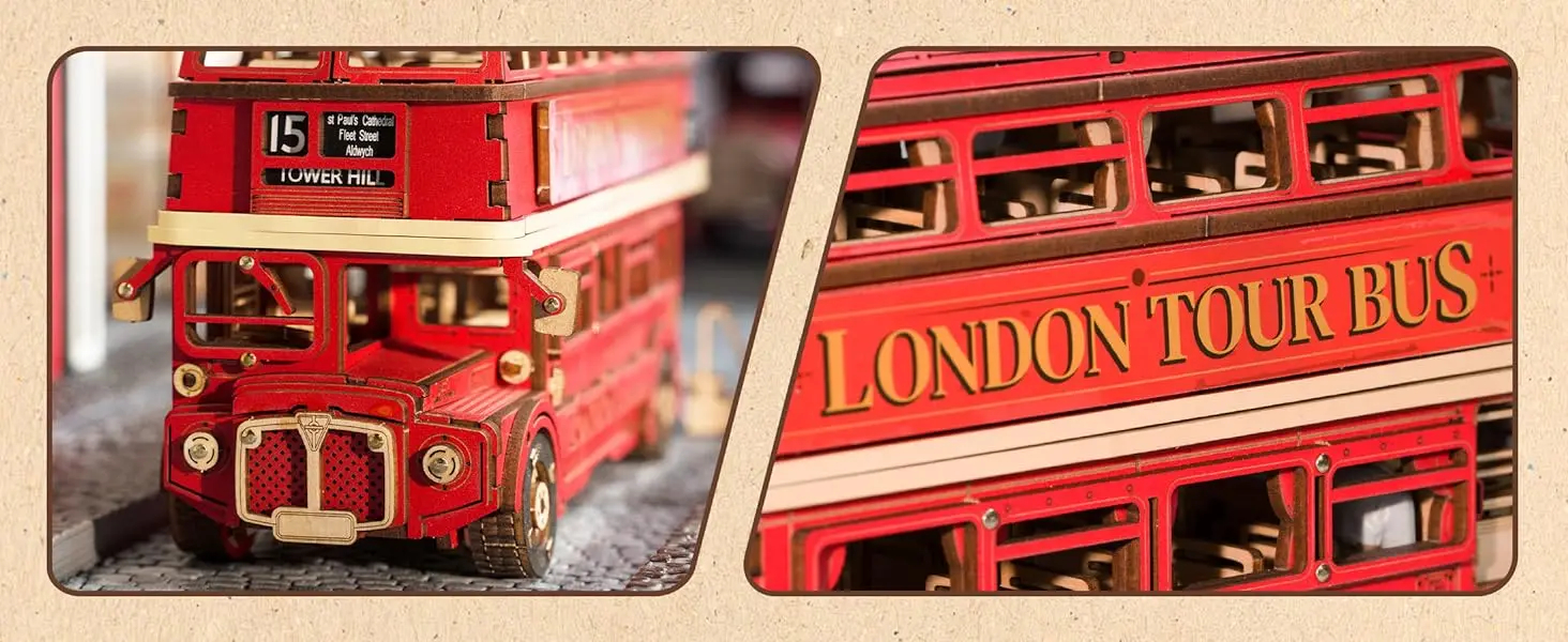 Robotime TGM02 London Tour Bus - JOYTOY WORLD