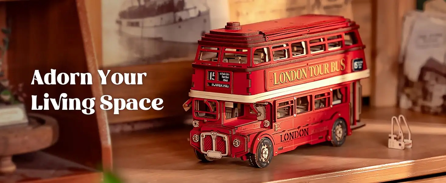 Robotime TGM02 London Tour Bus - JOYTOY WORLD