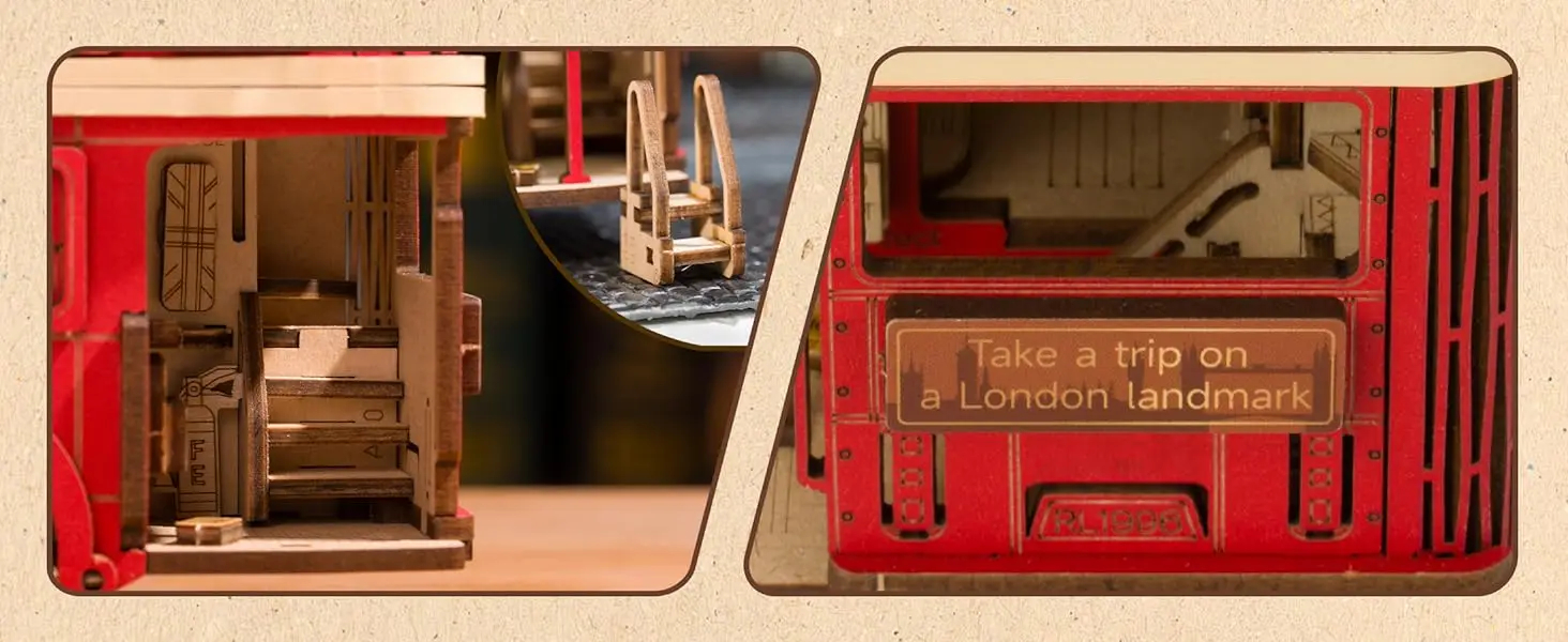 Robotime TGM02 London Tour Bus - JOYTOY WORLD