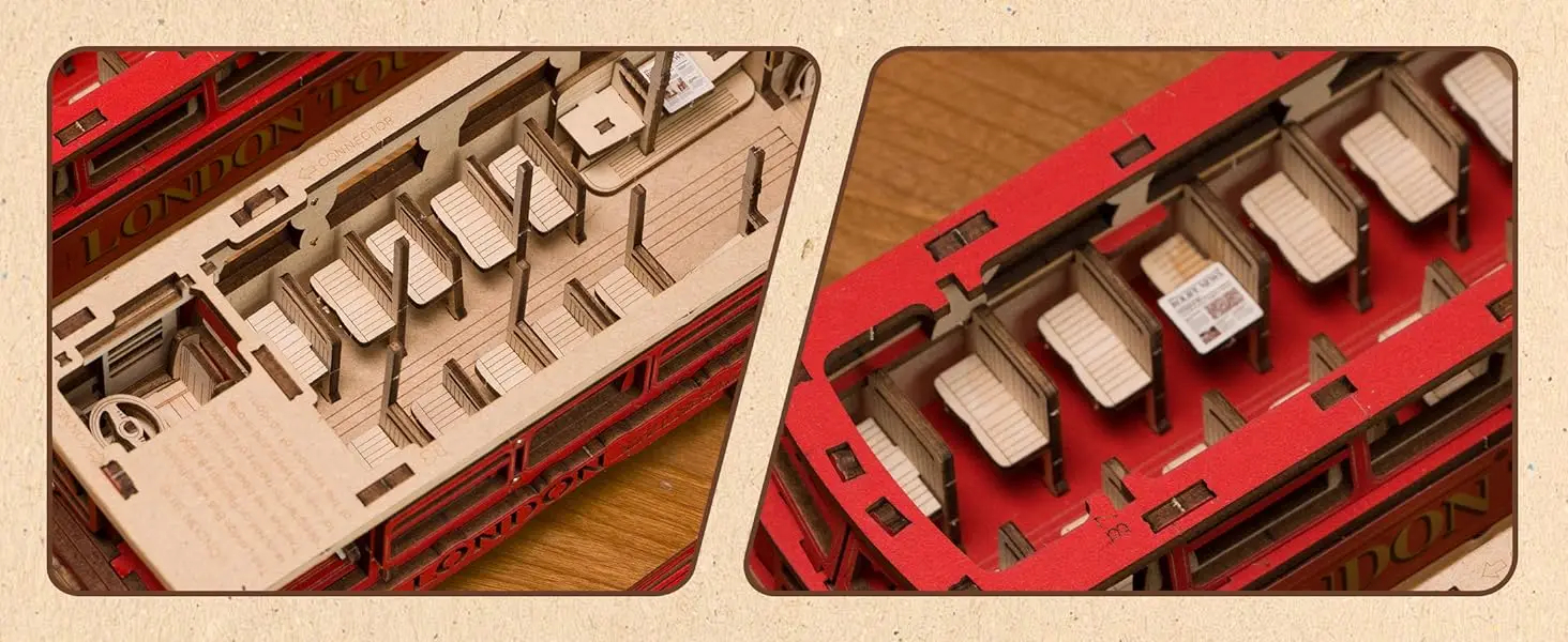 Robotime TGM02 London Tour Bus - JOYTOY WORLD