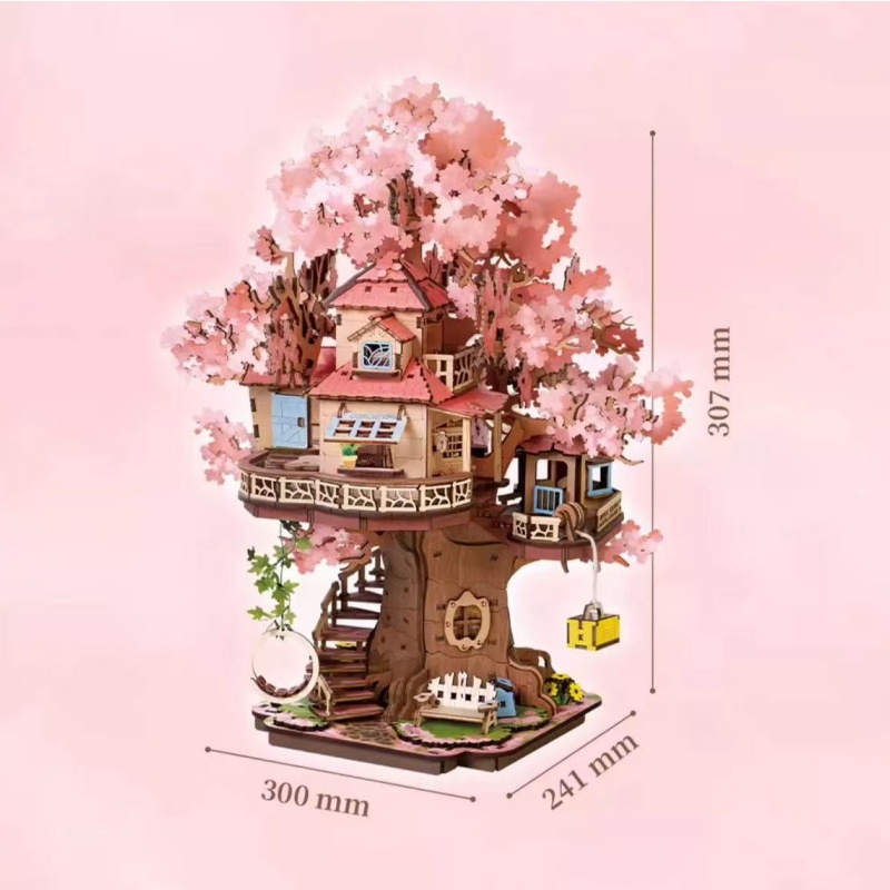 Robotime TGS04 Sakura Tree House - JOYTOY WORLD