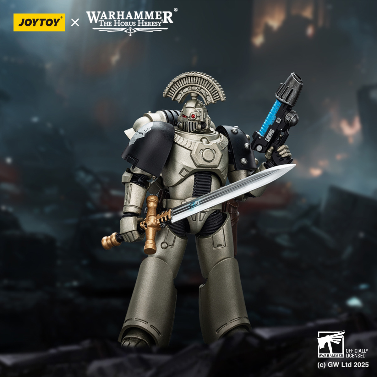 JOYTOY Warhammer The Horus Heresy lron Warriors MKVI Tactical Sergeant and Command Squad Chosen with Legion Standard - JOYTOY WORLD