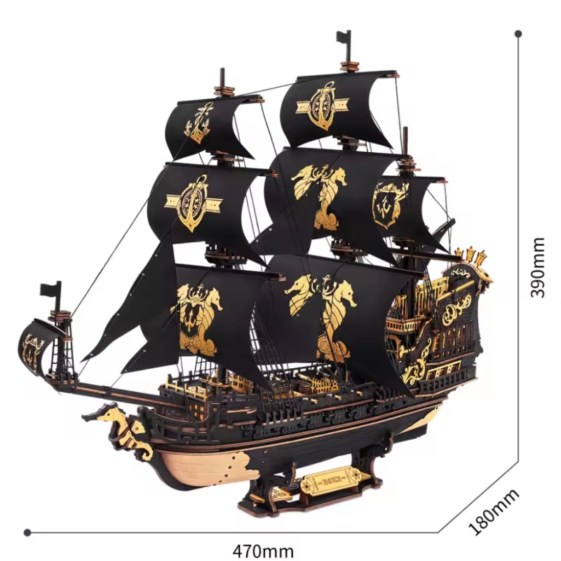 Robotime MCB02 The Seahorse Barque - JOYTOY WORLD
