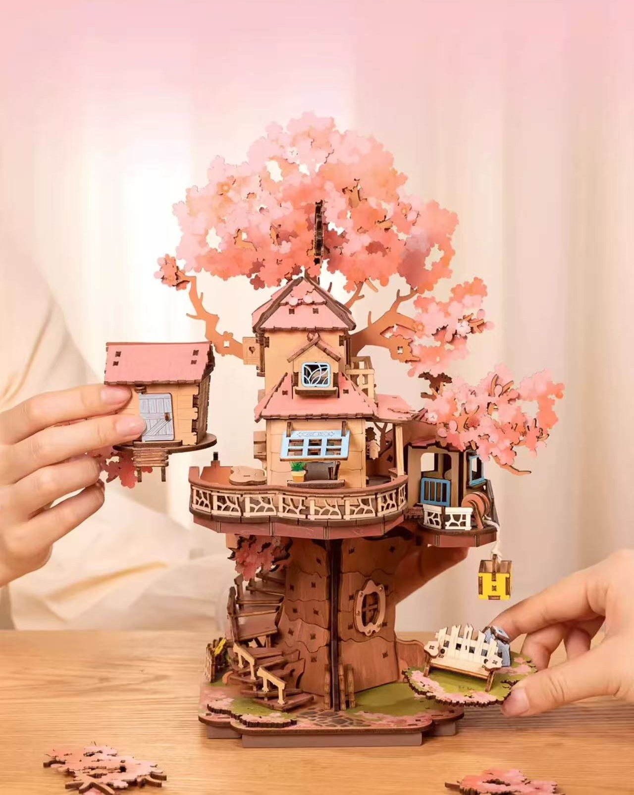 Robotime TGS04 Sakura Tree House - JOYTOY WORLD