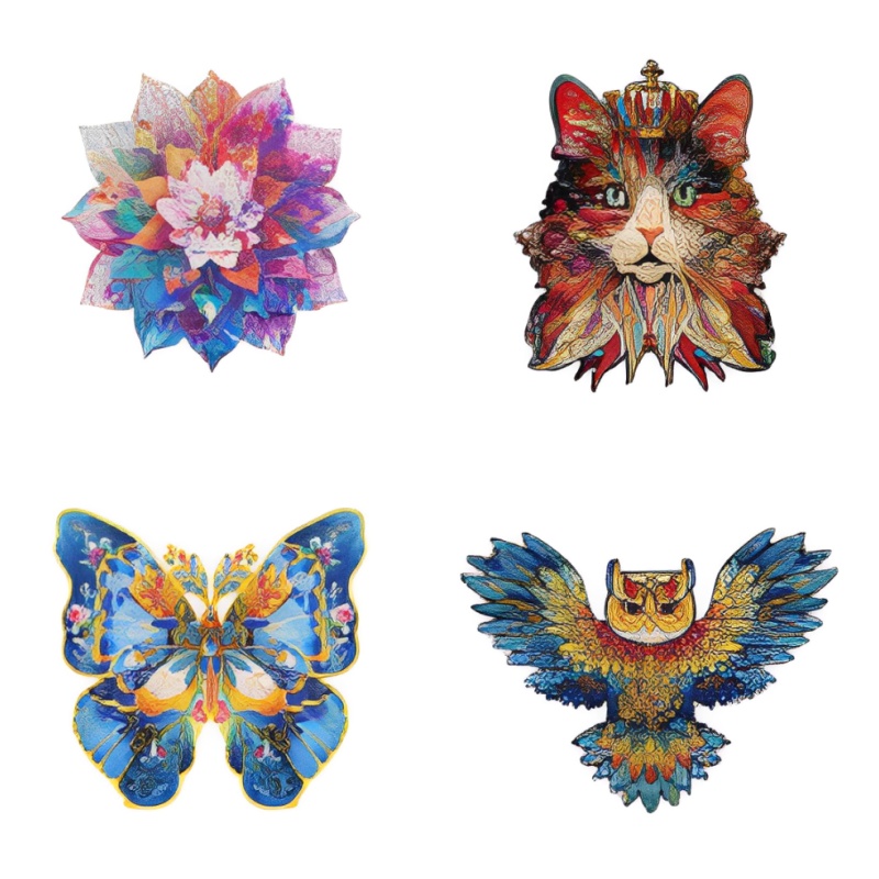 Robotime TA001-TA004 Mystic Mandala  Flower Cat King Morpho Helena Owl - JOYTOY WORLD