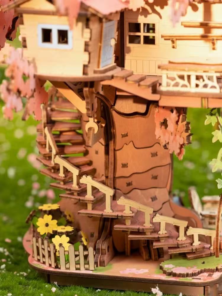 Robotime TGS04 Sakura Tree House - JOYTOY WORLD