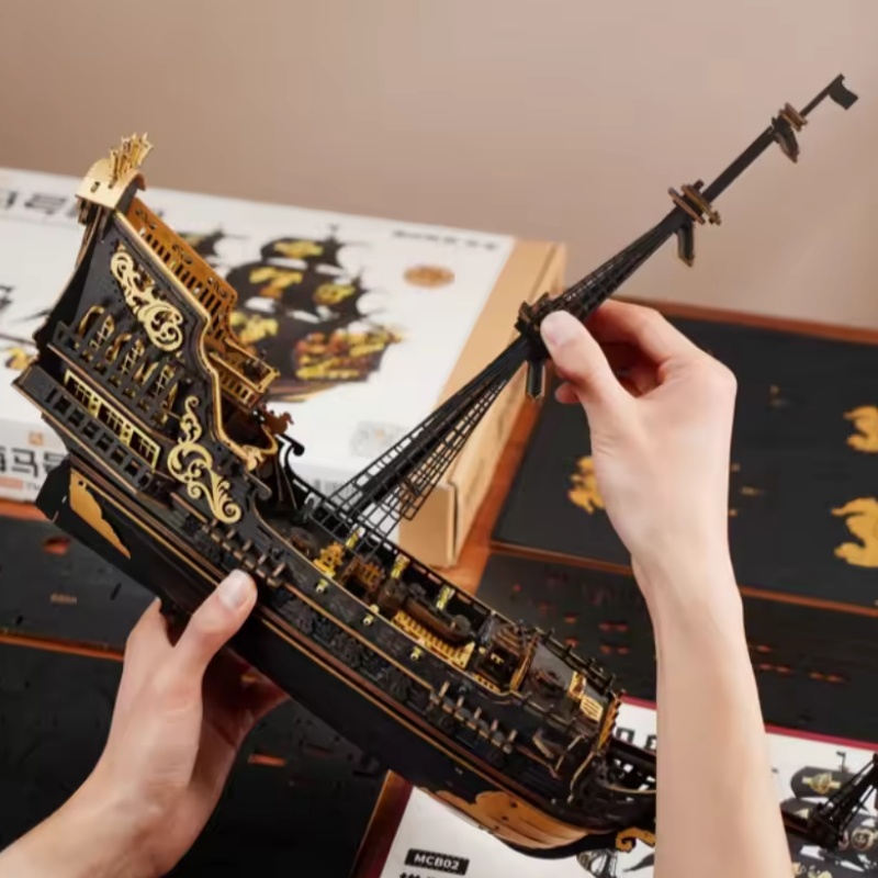 Robotime MCB02 The Seahorse Barque - JOYTOY WORLD