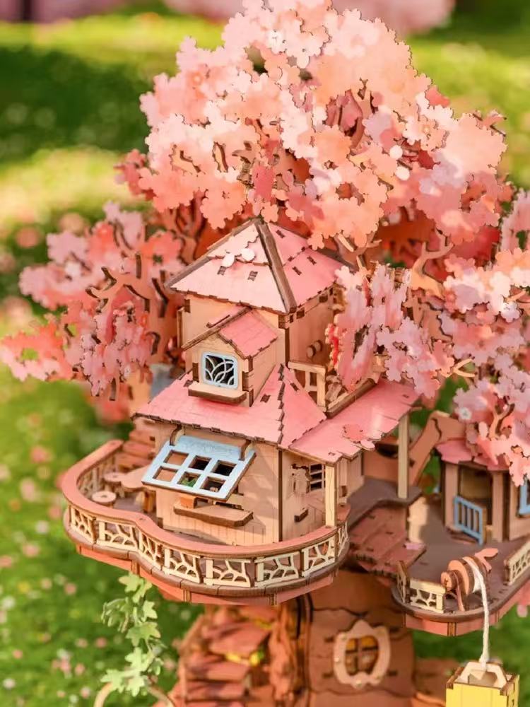 Robotime TGS04 Sakura Tree House - JOYTOY WORLD