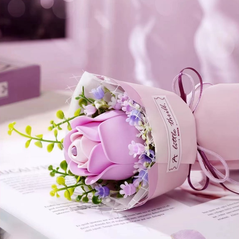 Robotime AF021 Purple Rose - JOYTOY WORLD