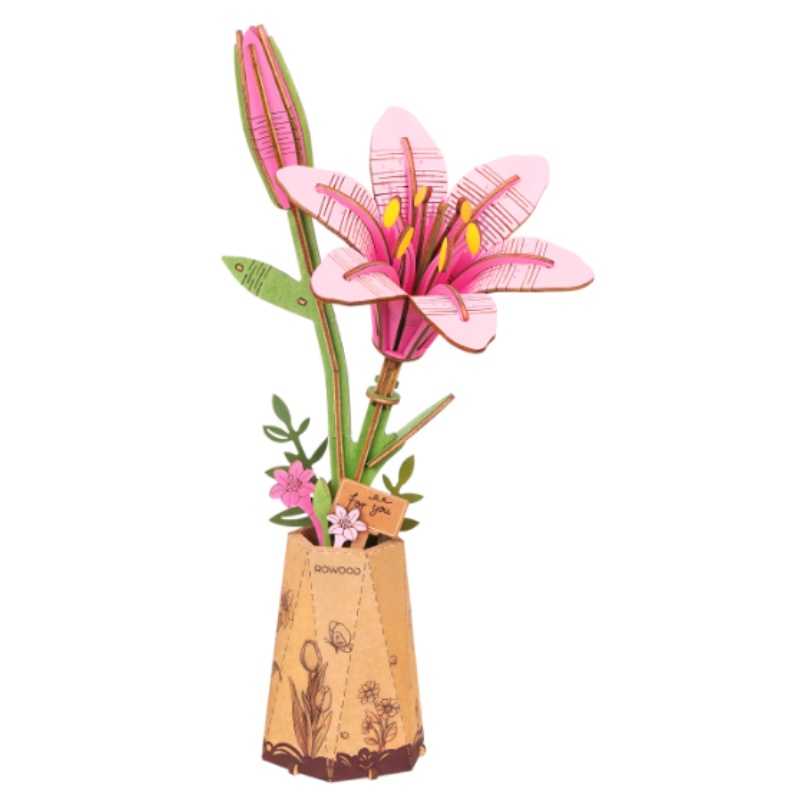 Robotime TW071 Pink Lily - JOYTOY WORLD