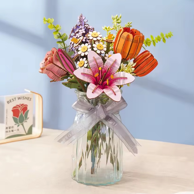 Robotime TW081 Orange Tulip - JOYTOY WORLD