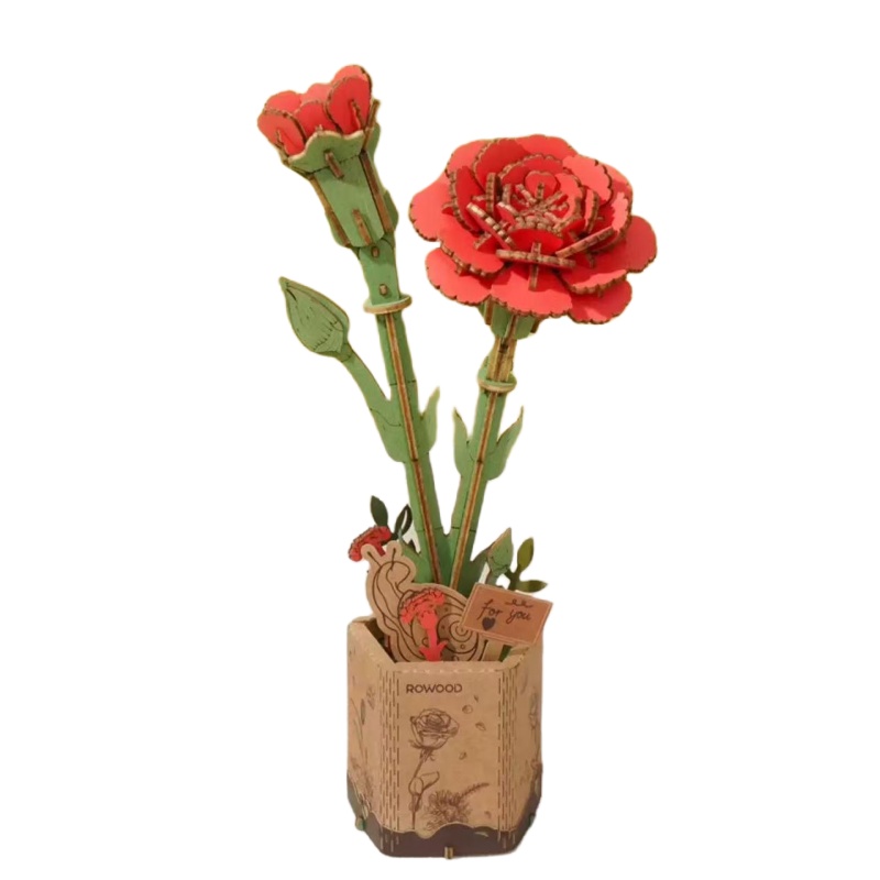 Robotime TW052 Red Carnation - JOYTOY WORLD