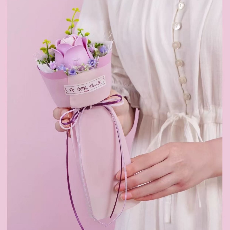 Robotime AF021 Purple Rose - JOYTOY WORLD