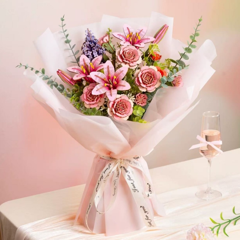 Robotime TW071 Pink Lily - JOYTOY WORLD