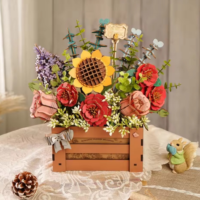 Robotime TW02H Wooden Bloom Box - JOYTOY WORLD
