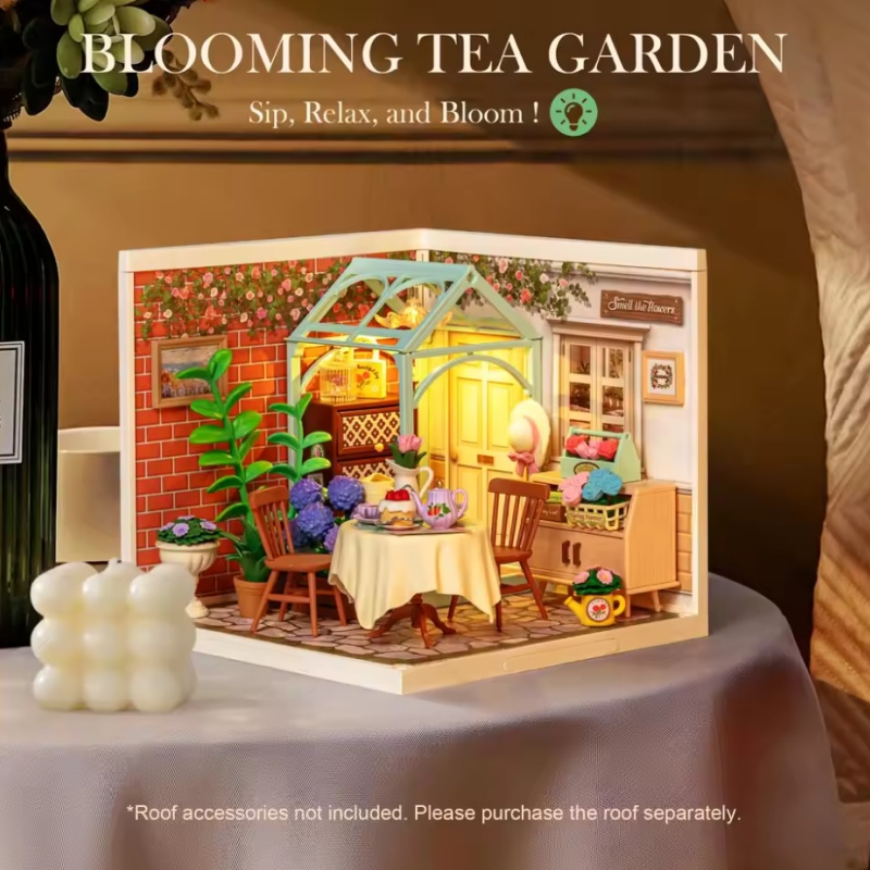 Robotime DW013B Blooming Tea Garden - JOYTOY WORLD