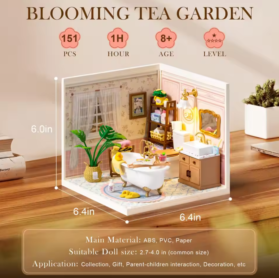 Robotime DW014B Pop Bubble Bathroom - JOYTOY WORLD