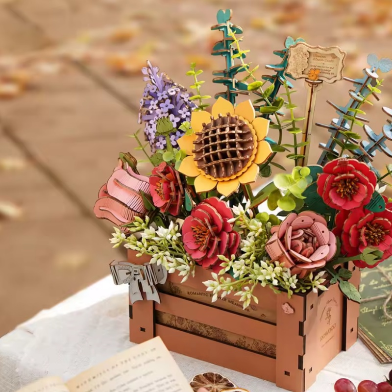 Robotime TW02H Wooden Bloom Box - JOYTOY WORLD
