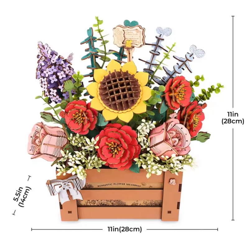 Robotime TW02H Wooden Bloom Box - JOYTOY WORLD