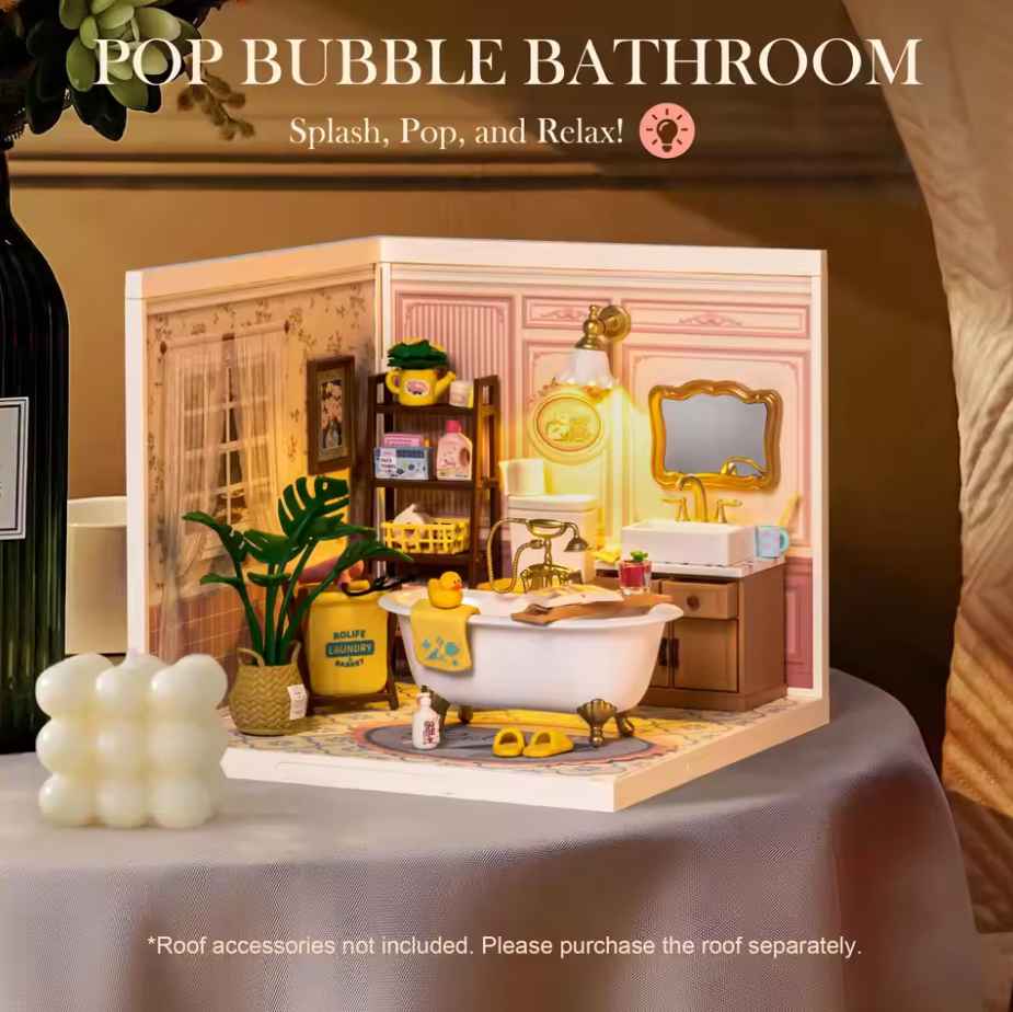 Robotime DW014B Pop Bubble Bathroom - JOYTOY WORLD