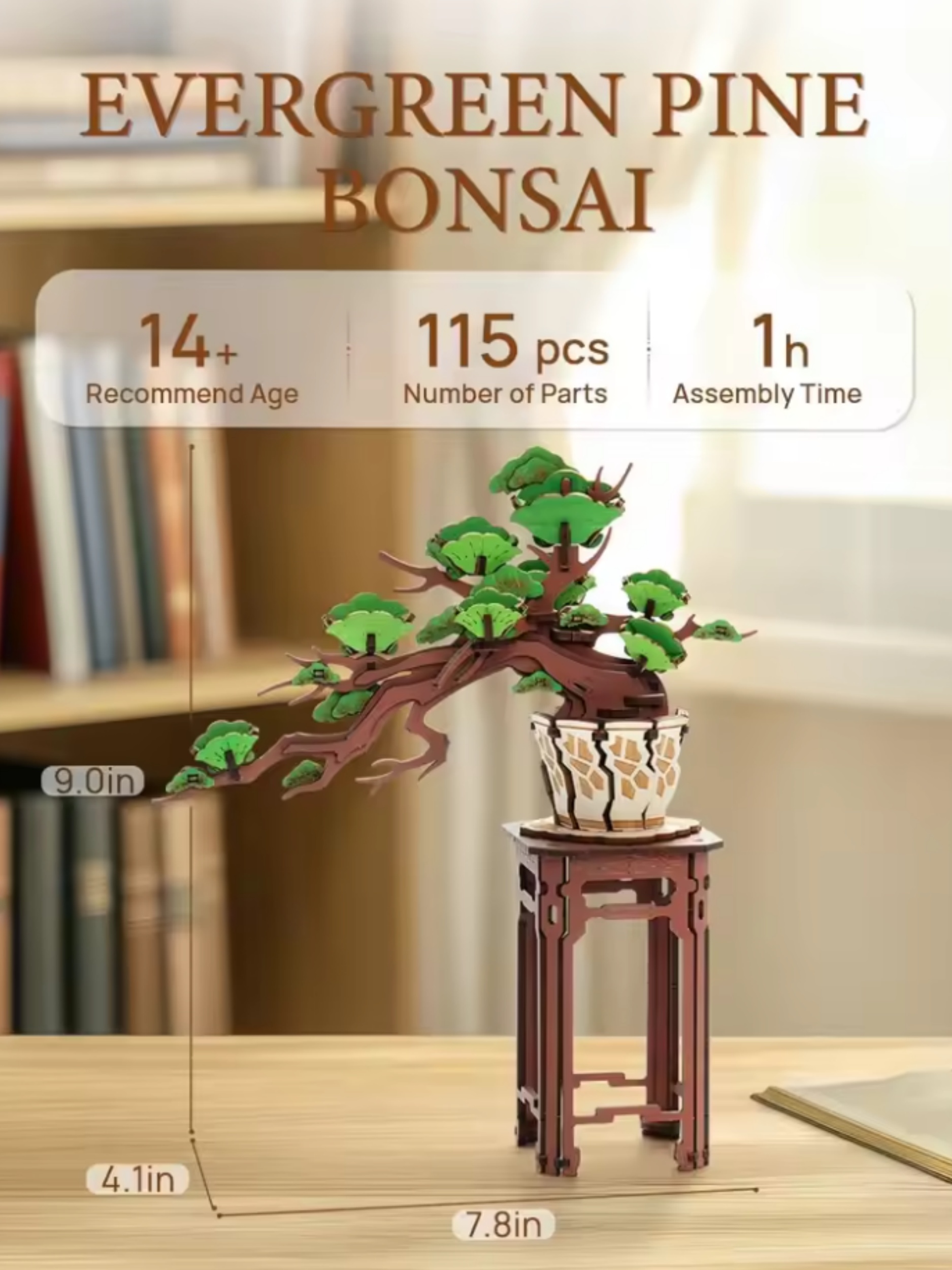 Robotime TG510 Evergreen Pine Bonsai - JOYTOY WORLD