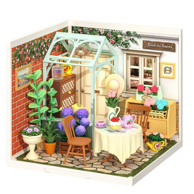 Robotime DW013B Blooming Tea Garden - JOYTOY WORLD