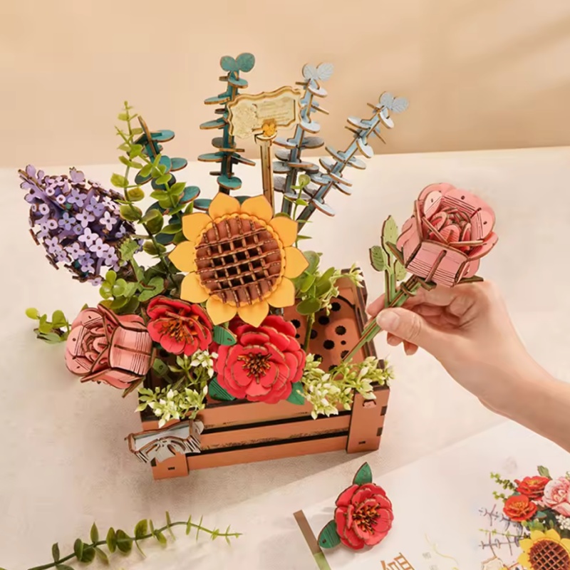 Robotime TW02H Wooden Bloom Box - JOYTOY WORLD