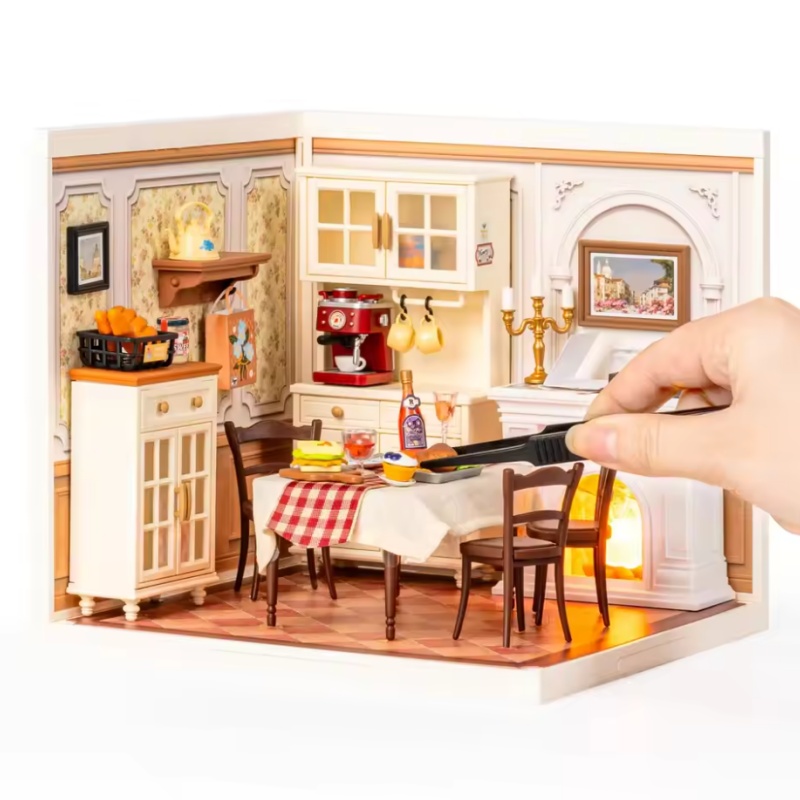 Robotime DW015B Warm Dining Room - JOYTOY WORLD