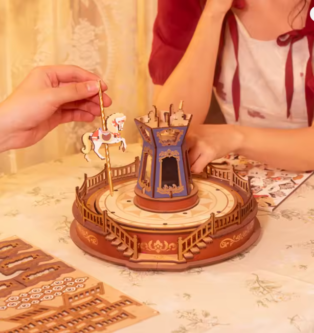 Robotime AMC01 Classic Carousel - JOYTOY WORLD