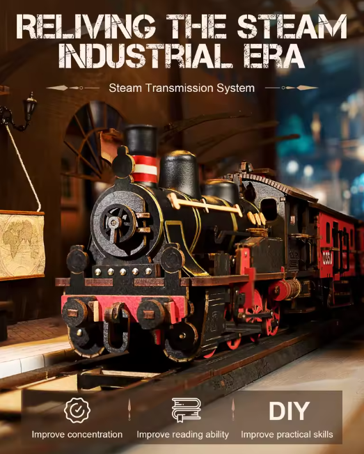 Robotime TGS01 Steam Journey - JOYTOY WORLD