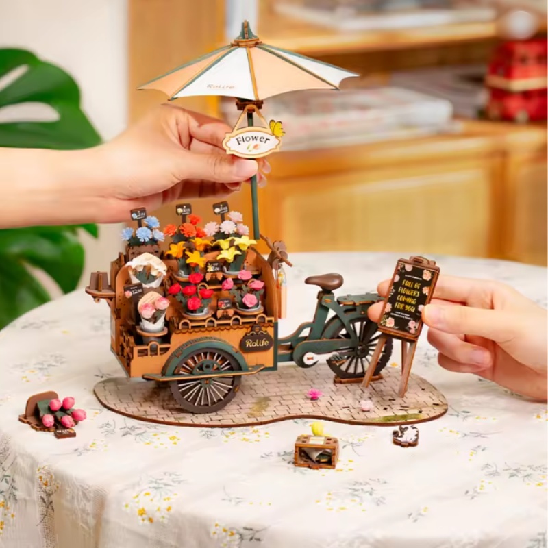 Robotime TGS03 Blossom Cart - JOYTOY WORLD