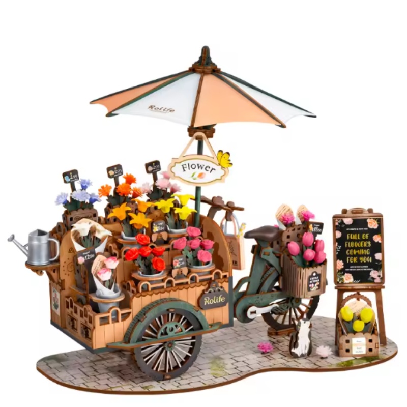 Robotime TGS03 Blossom Cart - JOYTOY WORLD