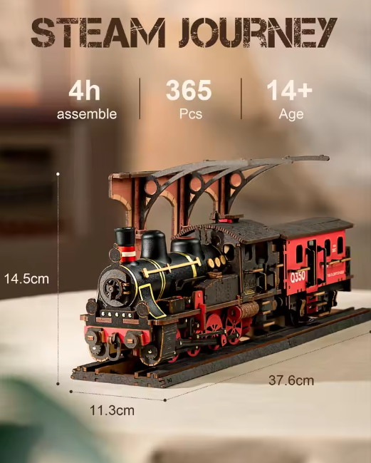 Robotime TGS01 Steam Journey - JOYTOY WORLD