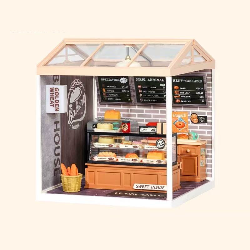 Robotime DW005B Golden Wheat Bakery - JOYTOY WORLD