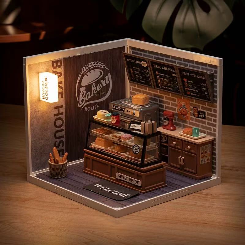 Robotime DW005B Golden Wheat Bakery - JOYTOY WORLD