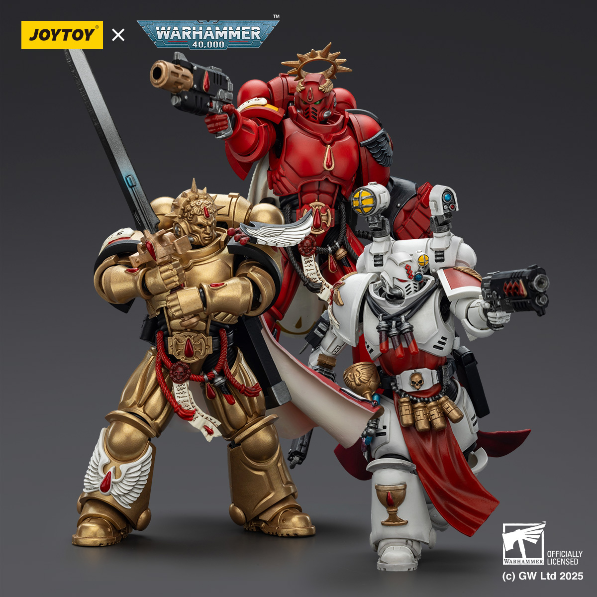 JOYTOY Warhammer 40k 1: 18 Blood Angels Captain and Sanguinary Priest - JOYTOY WORLD