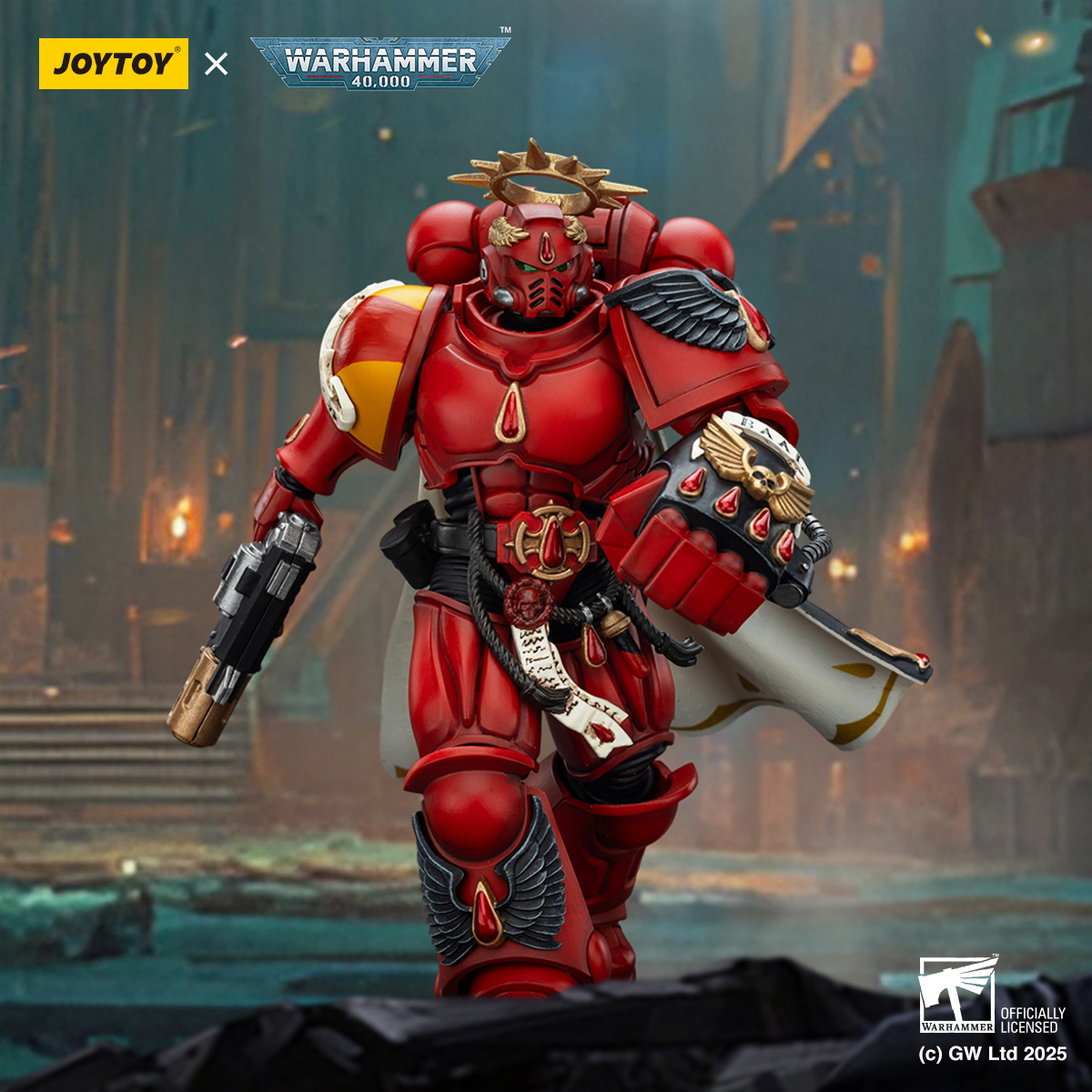 JOYTOY Warhammer 40k 1: 18 Blood Angels Captain and Sanguinary Priest - JOYTOY WORLD
