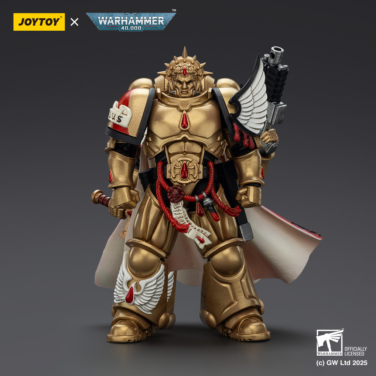 JOYTOY Warhammer 40k 1: 18 Blood Angels Captain and Sanguinary Priest - JOYTOY WORLD