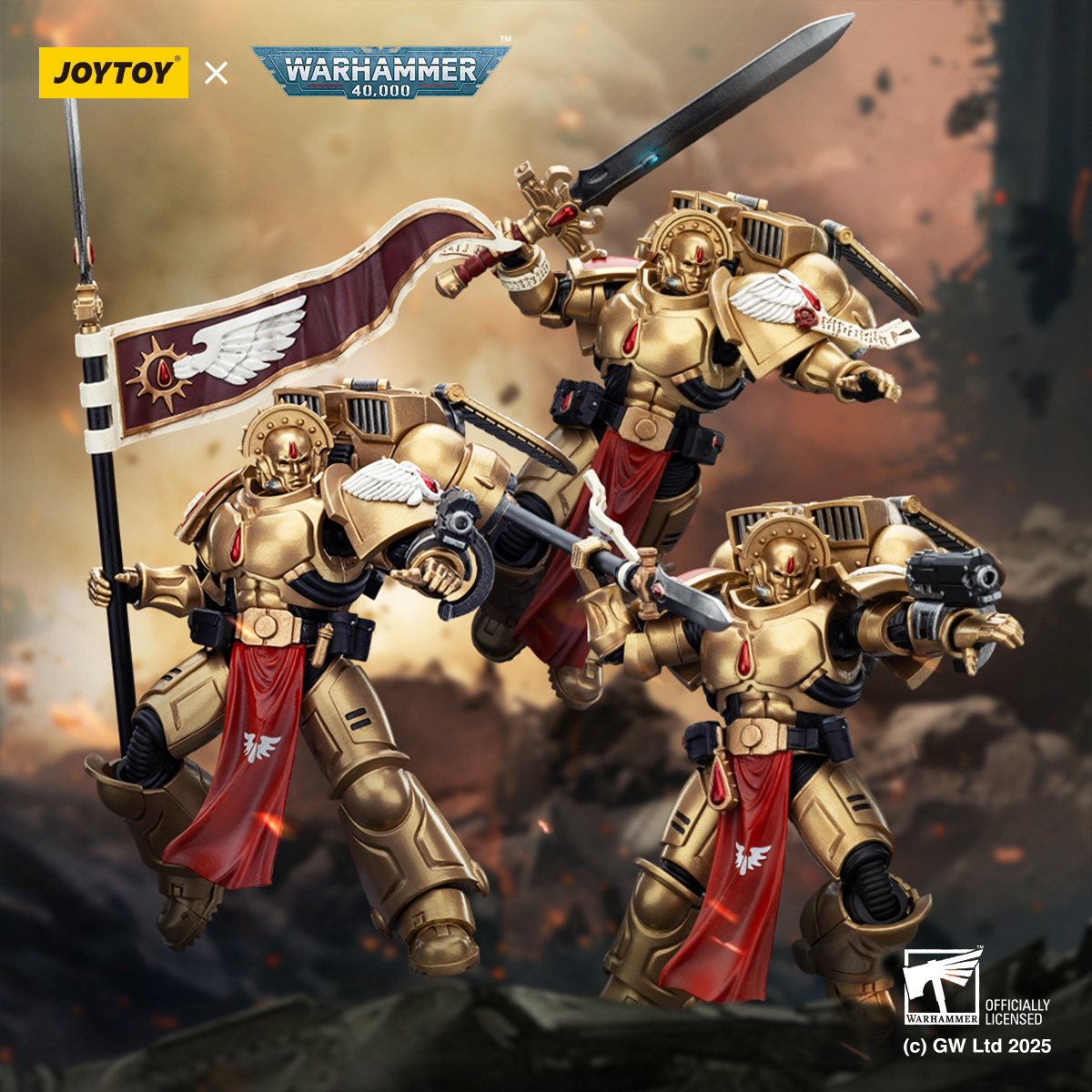 JOYTOY Warhammer 40k 1: 18 Blood Angels Sanguinary Guard - JOYTOY WORLD