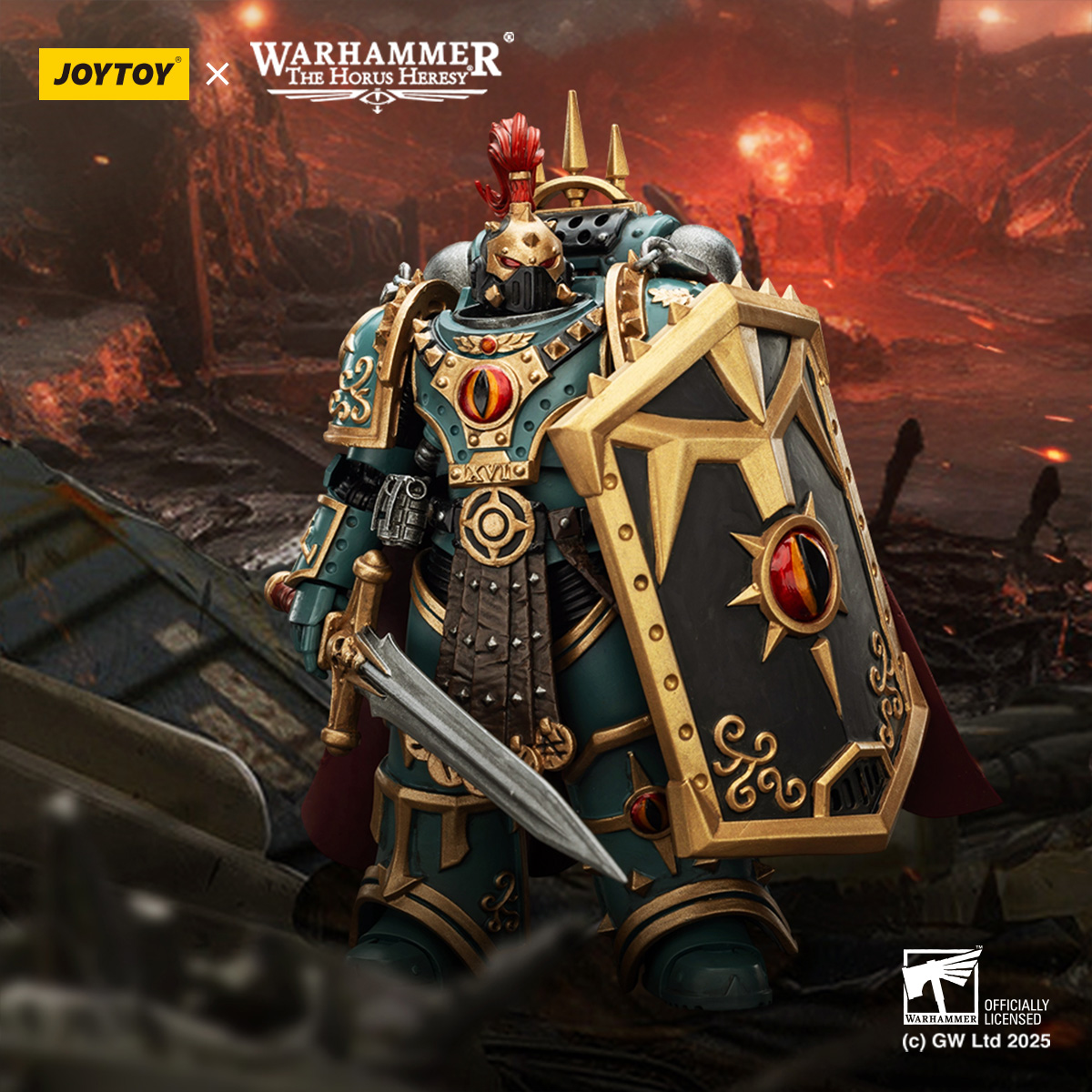 JOYTOY JT01833 Warhammer The Horus Heresy Little Horus Aximand Captain of the 5th Company - JOYTOY WORLD