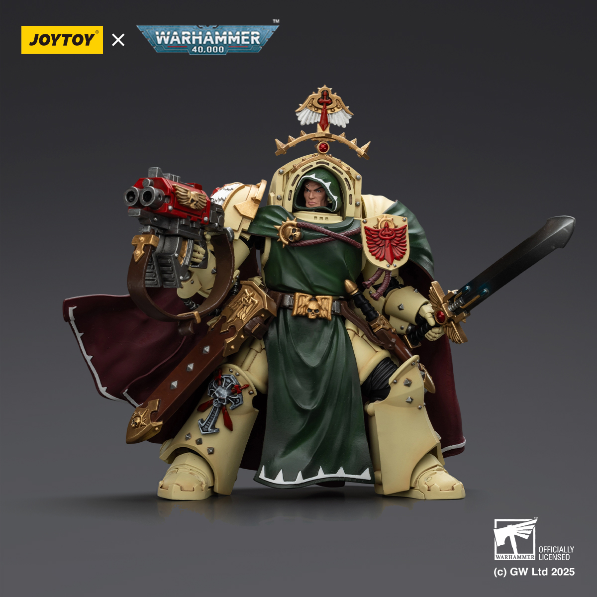 JOYTOY JT02304 1:18 Dark Angels Belial Grand Master of The Deathwing With the Sword of Silence and Storm Bolter - JOYTOY WORLD