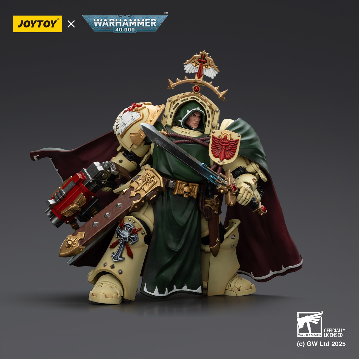 JOYTOY JT02304 1:18 Dark Angels Belial Grand Master of The Deathwing With the Sword of Silence and Storm Bolter - JOYTOY WORLD