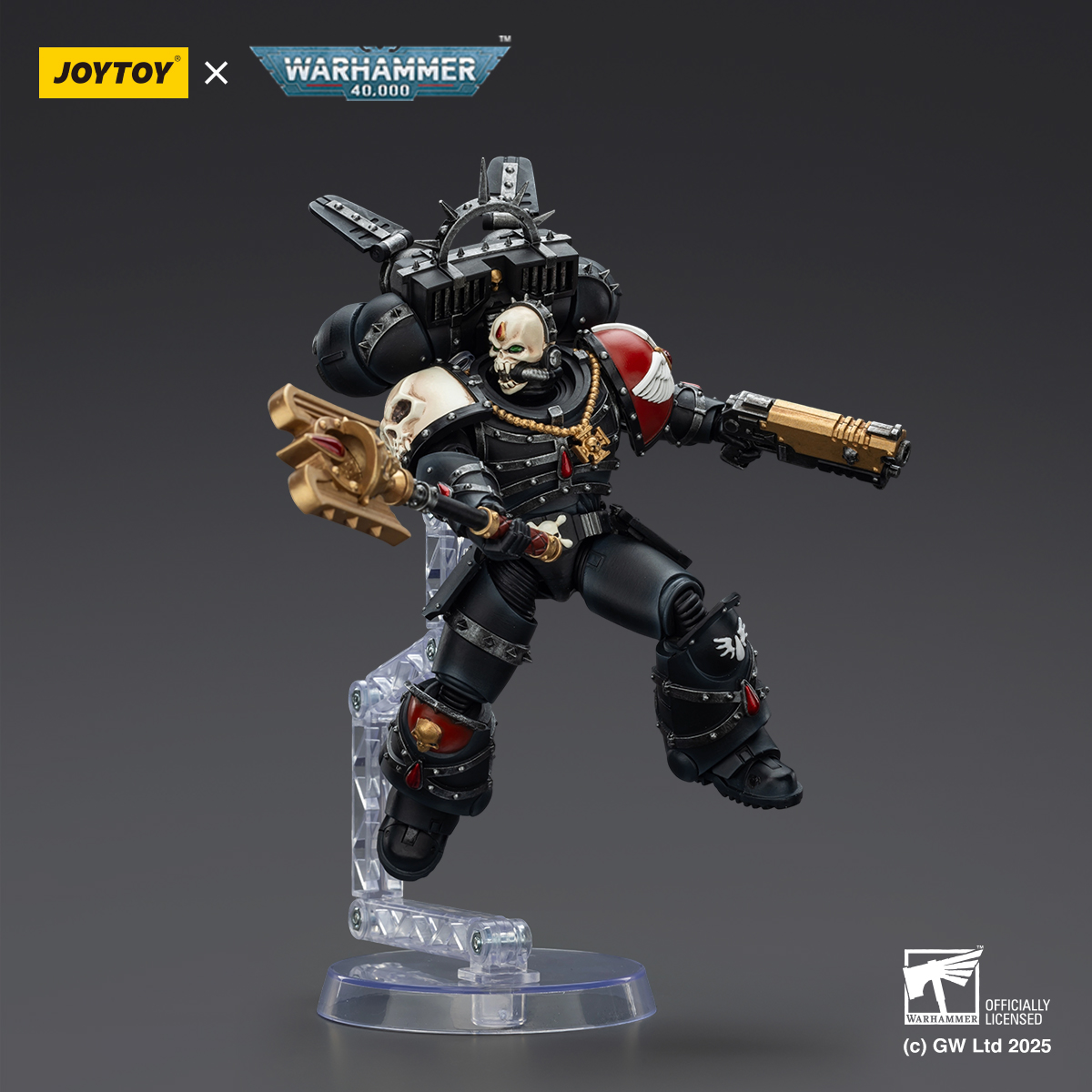 JOYTOY JT02311 Warhammer 40k 1:18 Blood Angels Lemartes With Jump Pack,Blood Crozius and Absolver Bolt Pistol - JOYTOY WORLD