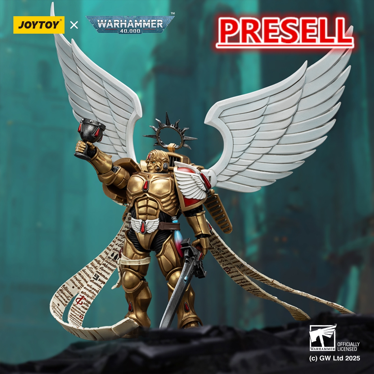 JOYTOY JT02519 Warhammer 40k 1: 18 Blood Angels The Sanguinor with Encarmine Broadsword - JOYTOY WORLD