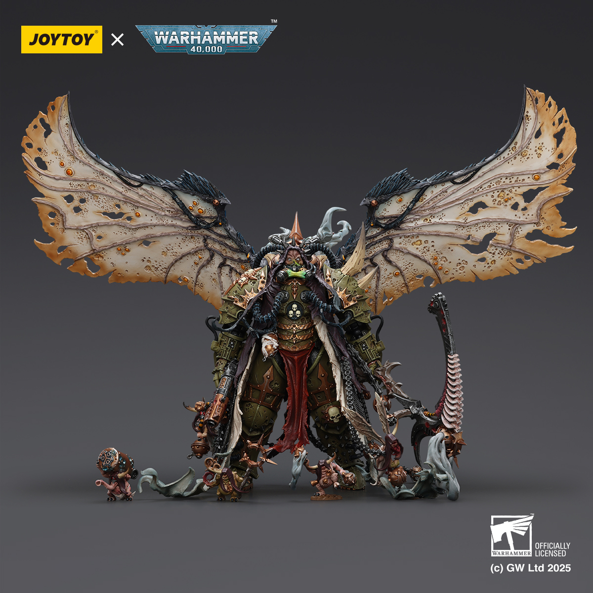 JOYTOY JT02564 Warhammer 40K Mortarion Daemon Primarch of Nurgle with Ancient weapons The Lantern and Silence - JOYTOY WORLD