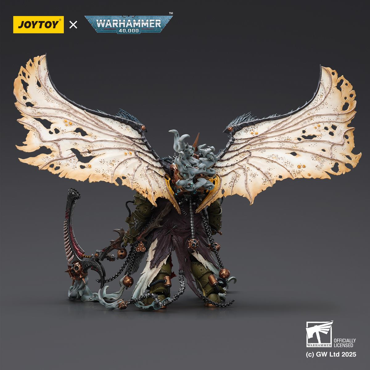 JOYTOY JT02564 Warhammer 40K Mortarion Daemon Primarch of Nurgle with Ancient weapons The Lantern and Silence - JOYTOY WORLD